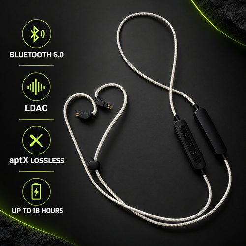 Bluetooth 6.0 LDAC aptX Lossless and 18-hour battery features