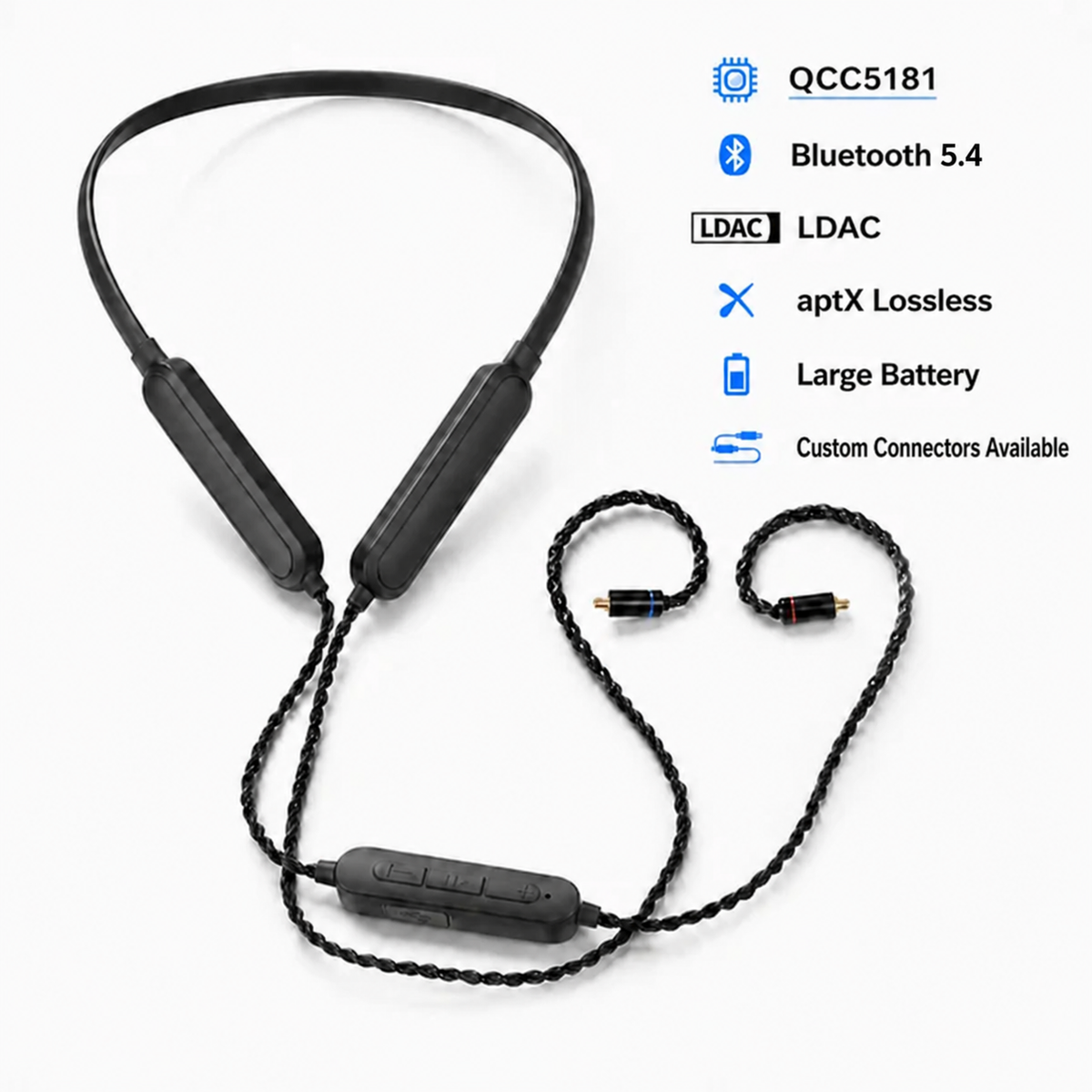 QCC5181 Bluetooth 5.4 IEM upgrade cable