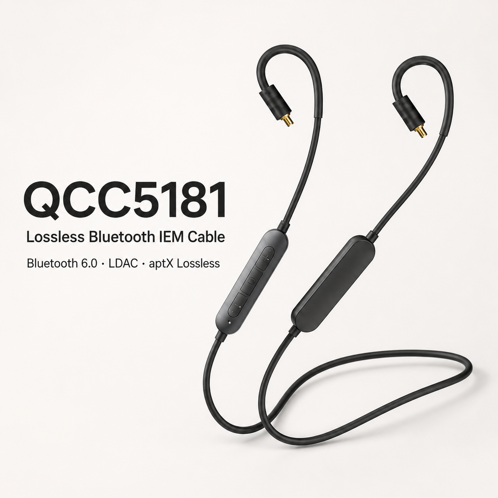QCC5181 Bluetooth 6.0 lossless Bluetooth IEM upgrade cable