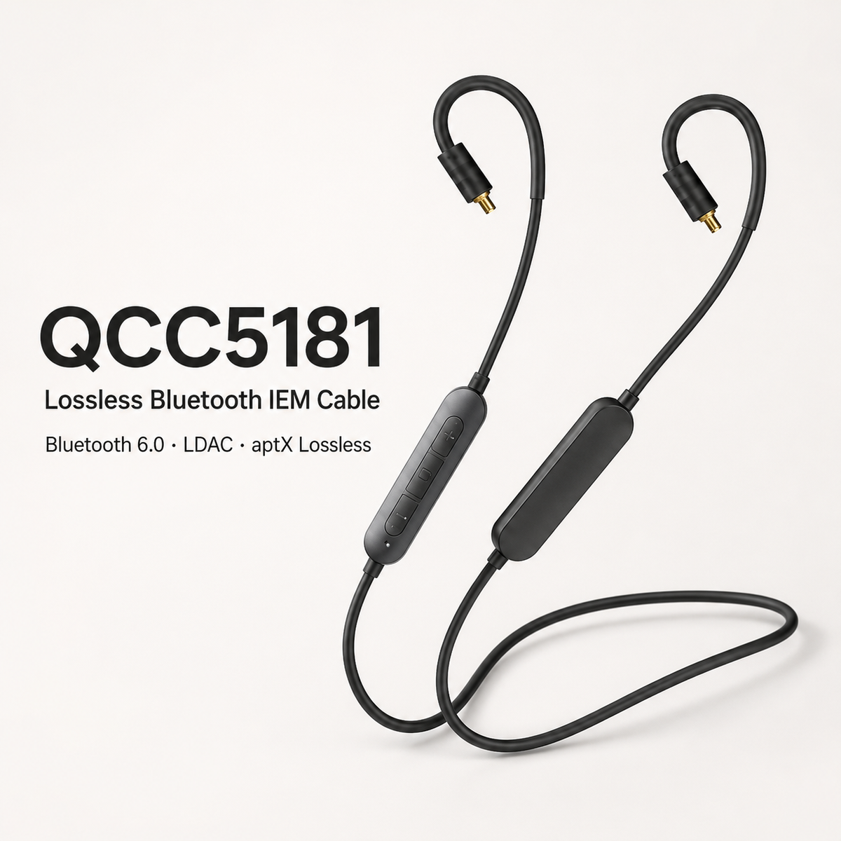 QCC5181 Bluetooth 6.0 lossless Bluetooth IEM upgrade cable
