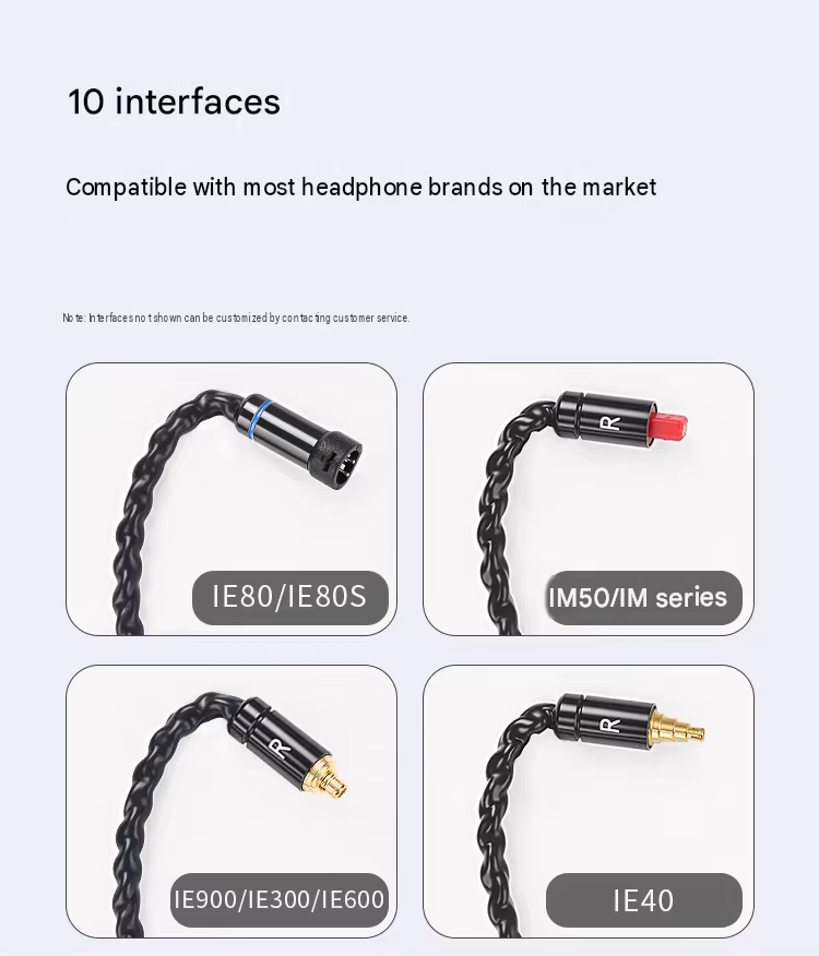 QCC5181 IEM cable connectors for IE80, IM50, IE900, IE300, IE600 and IE40