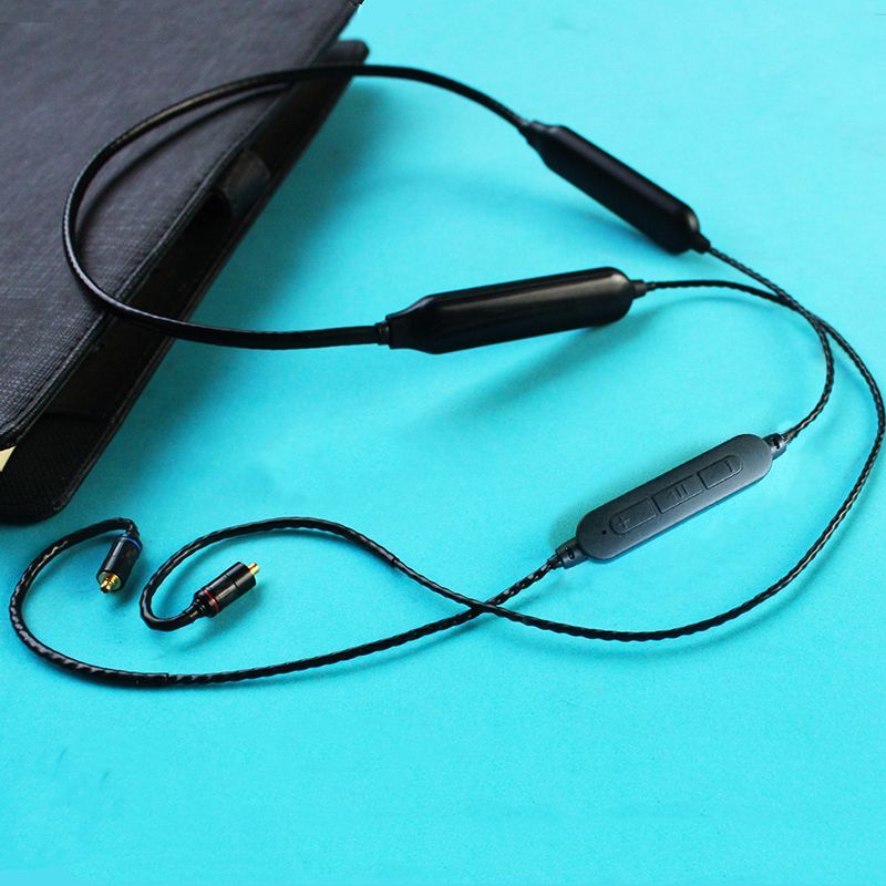 Black QCC5181 dual-battery Bluetooth IEM cable