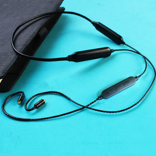 Black QCC5181 dual-battery Bluetooth IEM cable