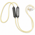 QCC5181 Bluetooth 6.0 gold and silver plated IEM cable on white background