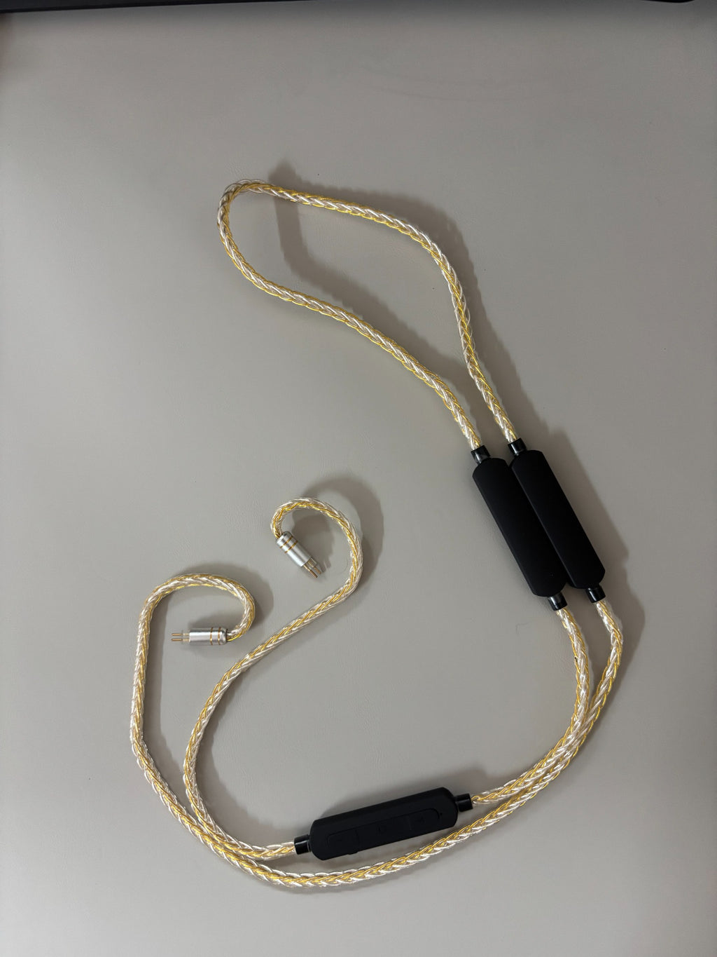 QCC5181 Bluetooth 6.0 double-battery 8-strand gold and silver-plated copper IEM upgrade cable