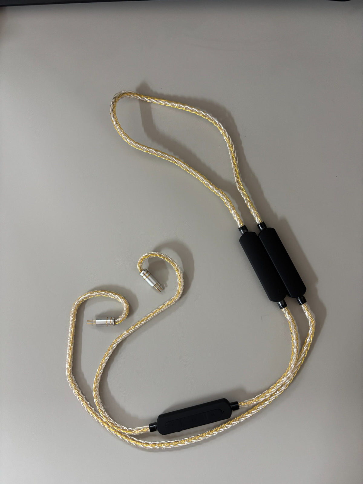 QCC5181 Bluetooth 6.0 double-battery 8-strand gold and silver-plated copper IEM upgrade cable