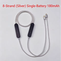Single-battery 180mAh silver IEM Bluetooth cable