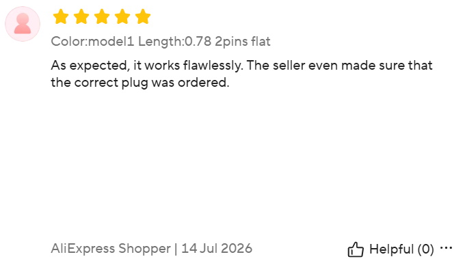 Original AliExpress customer review screenshot 4